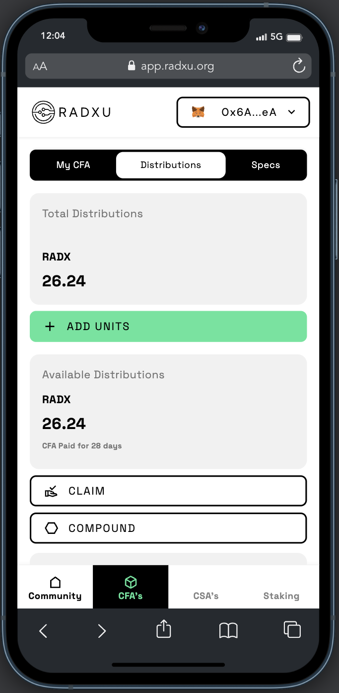 Radxu dApp Mobile 6